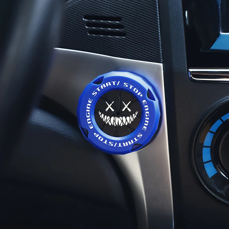Car Onekey Start Stop Button Cover Car Interior Decor Engine Ignition Start Switch Protective Cover Motorcycle Start Ring