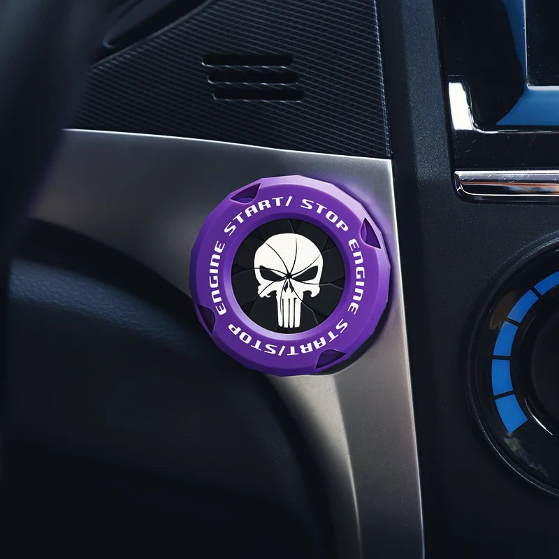 Car Onekey Start Stop Button Cover Car Interior Decor Engine Ignition Start Switch Protective Cover Motorcycle Start Ring