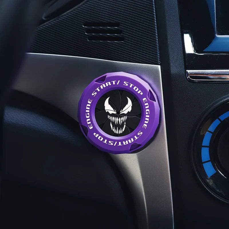 Car Onekey Start Stop Button Cover Car Interior Decor Engine Ignition Start Switch Protective Cover Motorcycle Start Ring