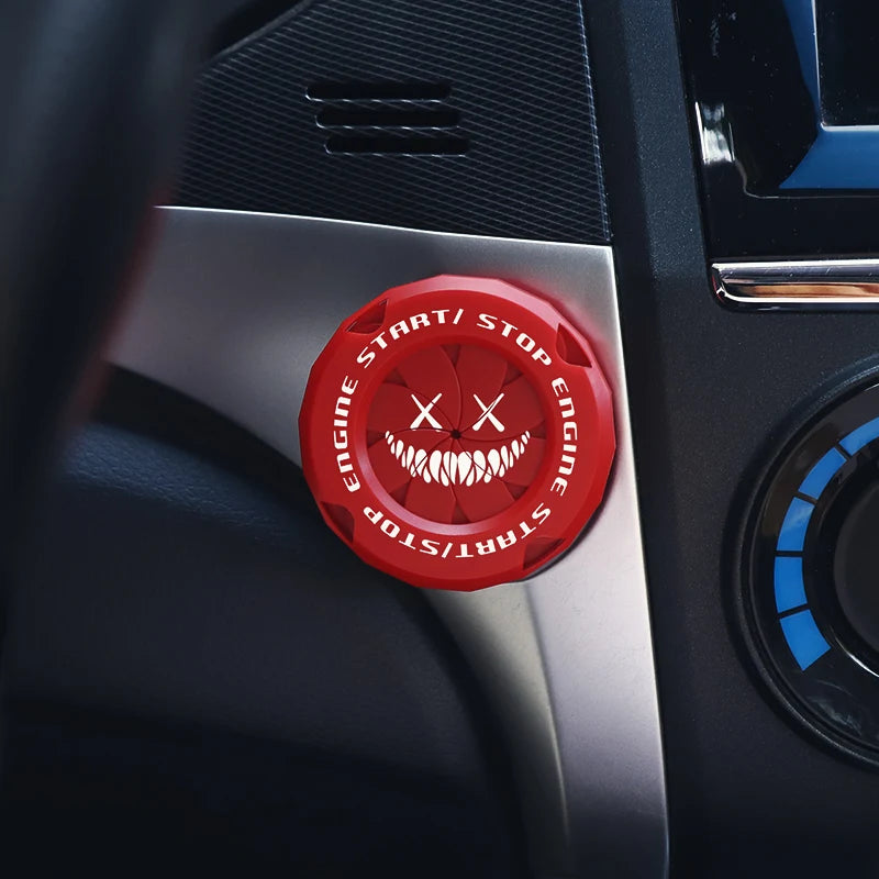 Car Onekey Start Stop Button Cover Car Interior Decor Engine Ignition Start Switch Protective Cover Motorcycle Start Ring