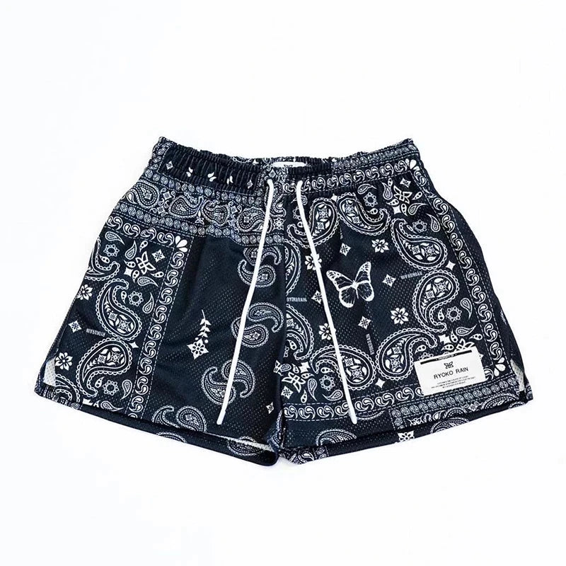 New Men'S and Women'S Universal Mesh Summer Casual Shorts Quick Dry Sports Shorts Beach 3D Printed Drawstring Breathable Shorts