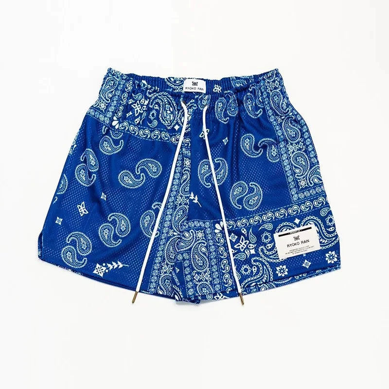 New Men'S and Women'S Universal Mesh Summer Casual Shorts Quick Dry Sports Shorts Beach 3D Printed Drawstring Breathable Shorts
