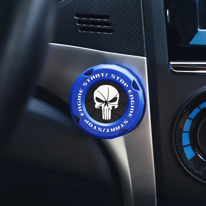 Car Onekey Start Stop Button Cover Car Interior Decor Engine Ignition Start Switch Protective Cover Motorcycle Start Ring