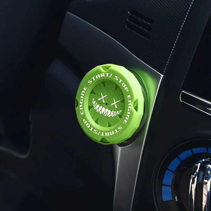 Car Onekey Start Stop Button Cover Car Interior Decor Engine Ignition Start Switch Protective Cover Motorcycle Start Ring