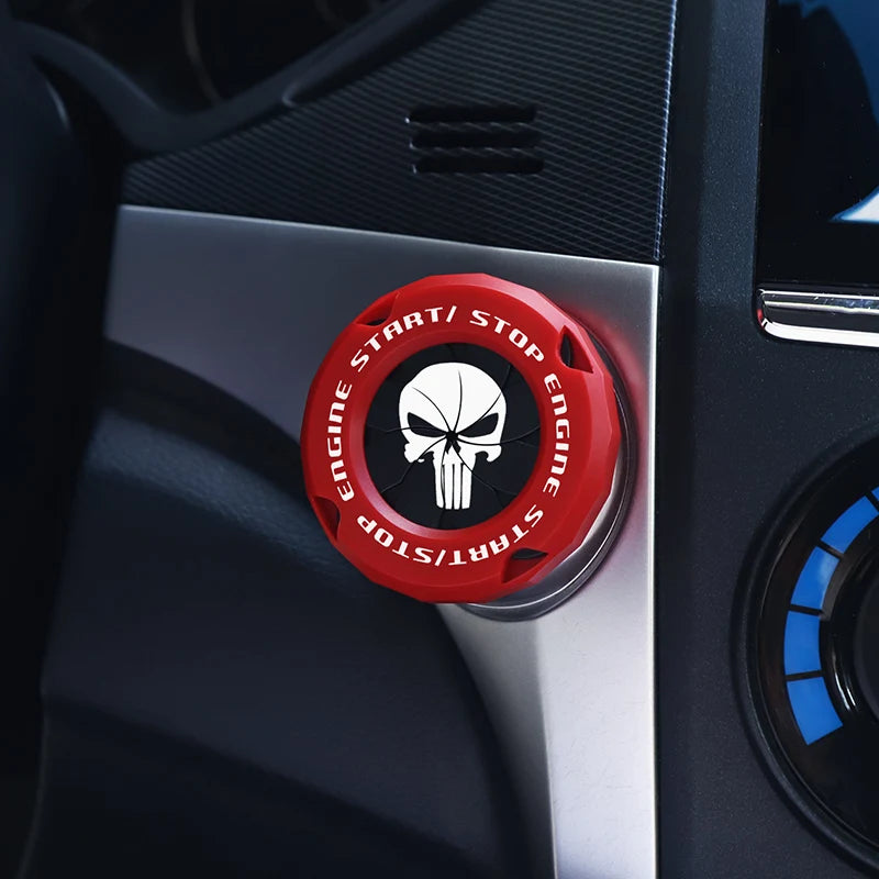 Car Onekey Start Stop Button Cover Car Interior Decor Engine Ignition Start Switch Protective Cover Motorcycle Start Ring