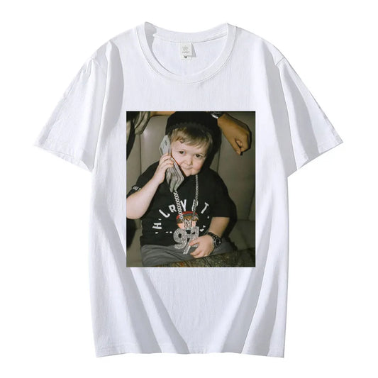 Fasiom Funny Streetwear Tops Hasbulla Fighting T Shirt Russia Classic Mini Khabib Blogger Graphic T-Shirts Women Tees Shirts