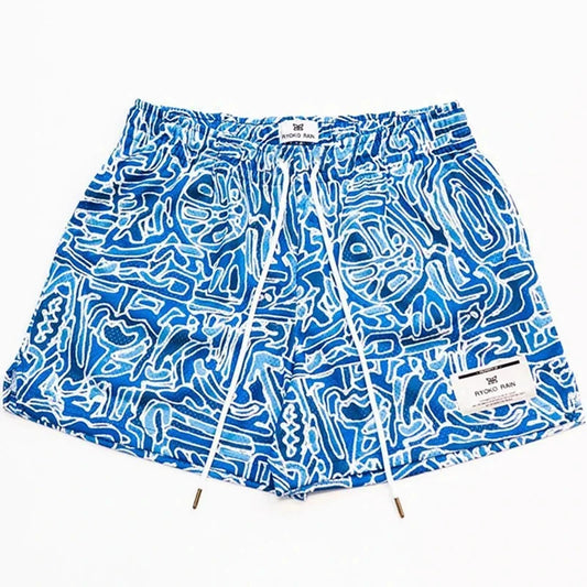New Men'S and Women'S Universal Mesh Summer Casual Shorts Quick Dry Sports Shorts Beach 3D Printed Drawstring Breathable Shorts