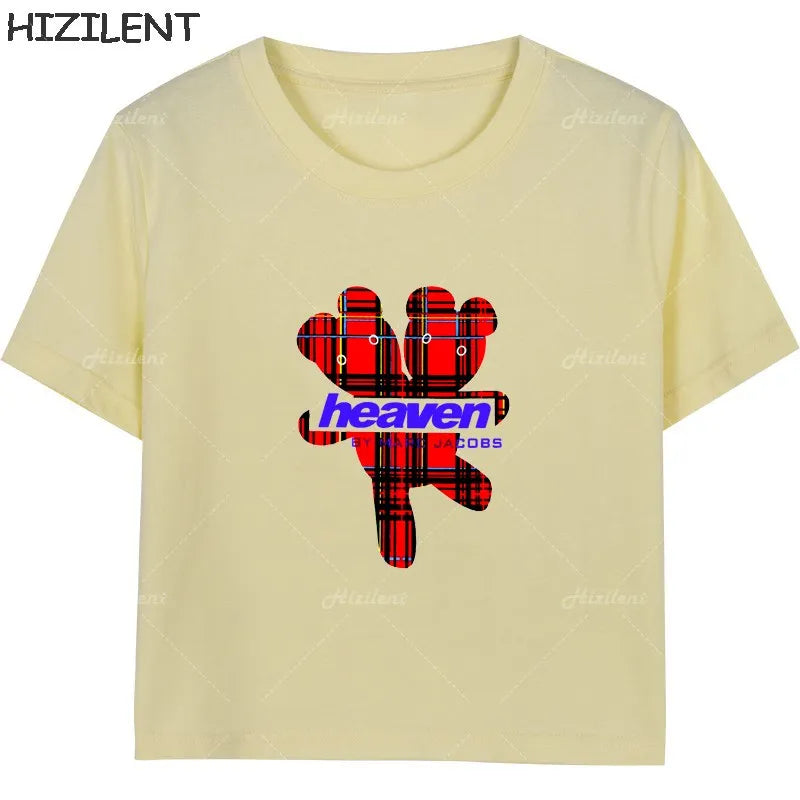 Y2K Baby Summer Skinny Women Graphic T Shirts Navel Trend Stretchy Short Sleeve Kawaii Crop Top Vintage Grunge Tees Aesthetic