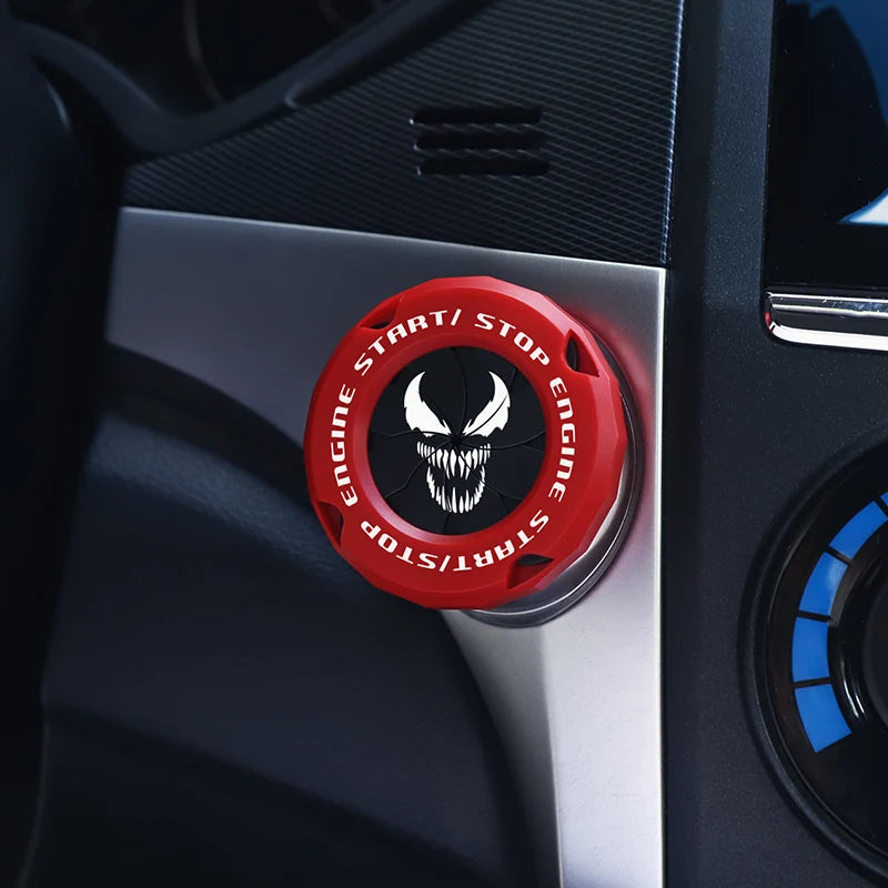 Car Onekey Start Stop Button Cover Car Interior Decor Engine Ignition Start Switch Protective Cover Motorcycle Start Ring