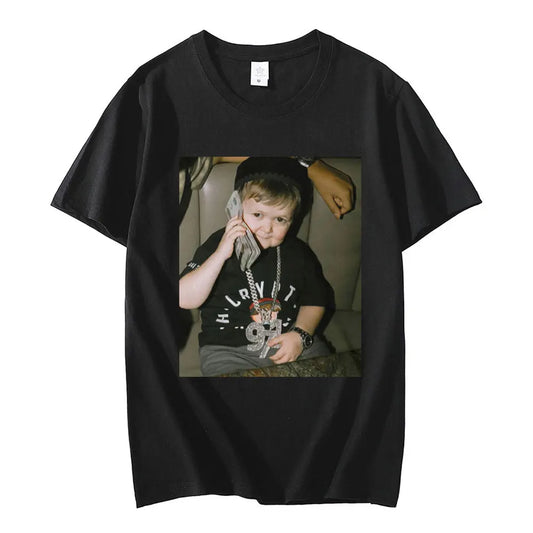 Fasiom Funny Streetwear Tops Hasbulla Fighting T Shirt Russia Classic Mini Khabib Blogger Graphic T-Shirts Women Tees Shirts