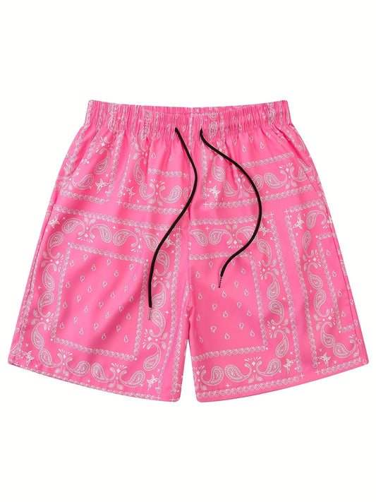 Summer Men Fashion Shorts 3D Vintage Floral Printing Clothing Boys Kids Casual Hawaii Vacation Shorts Male Vintage Beach Shorts